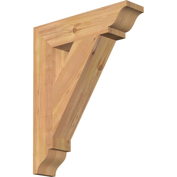 Ekena Millwork Traditional Traditional Smooth Bracket, Western Red Cedar, 3 1/2"W x 16"D x 20"H BKT04X16X20TRA01SWR - main